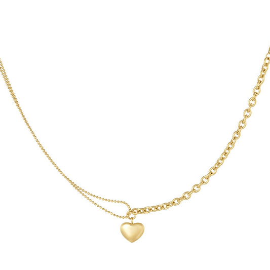 Ketting verschillende schakels met hart