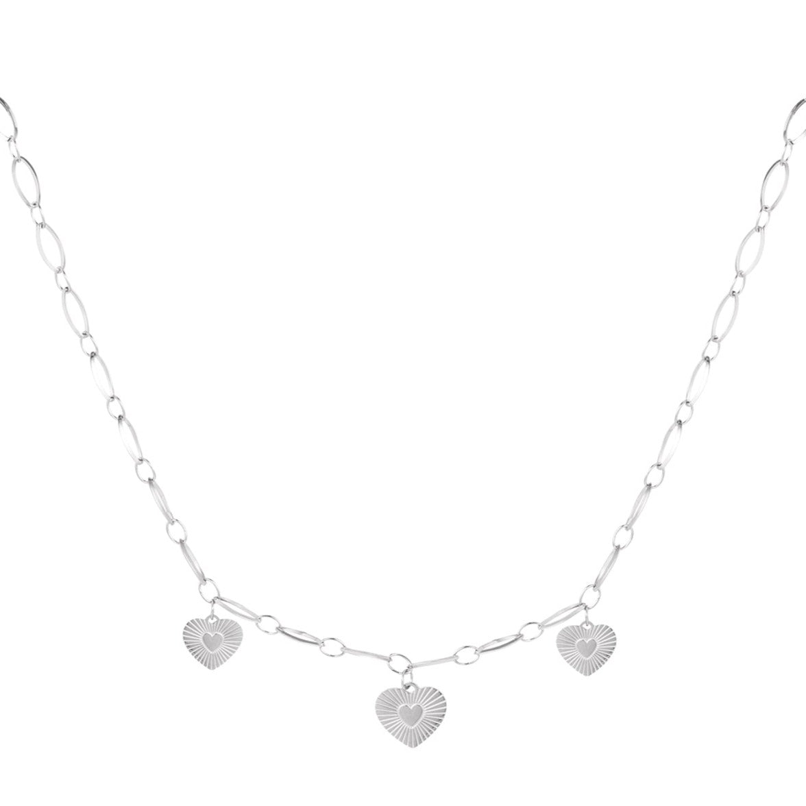 Ketting drie hartjes coins