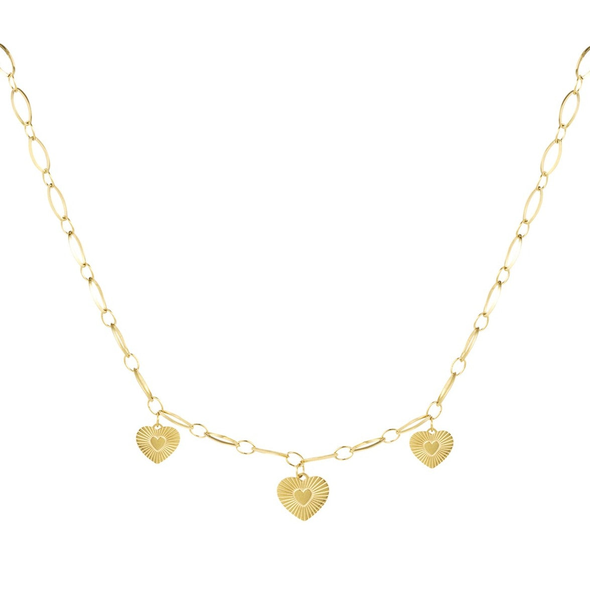 Ketting drie hartjes coins