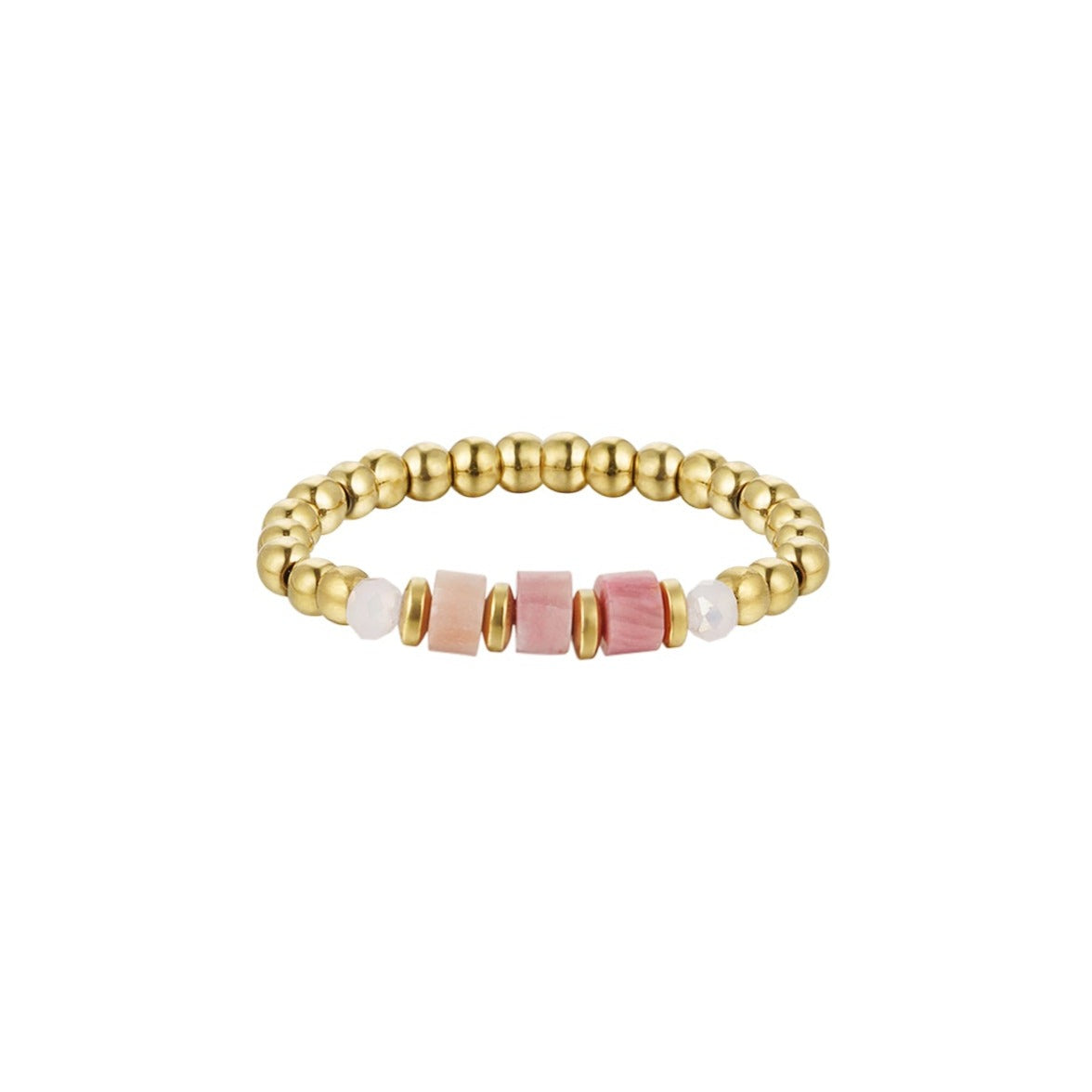 Elastiek ring basic steentjes
