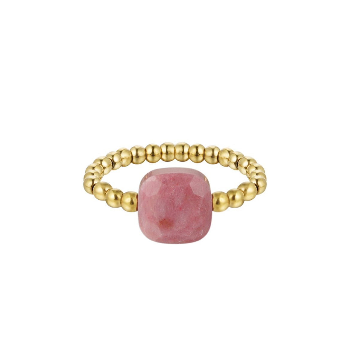 Elastiek ring met grote steen