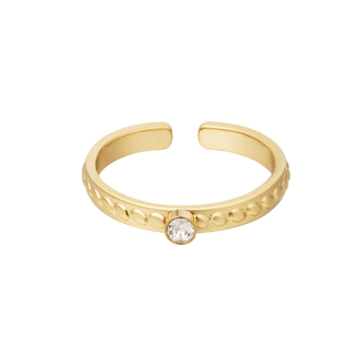 Ring met klein steentje