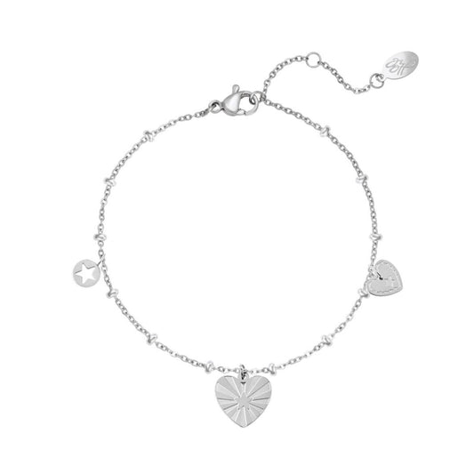 Armband met hartjesmunten