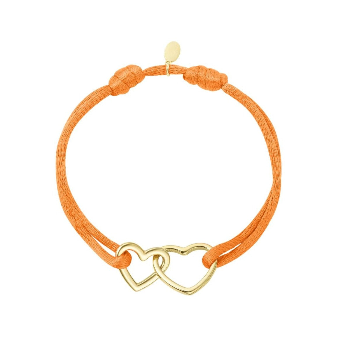 Stoffen armband hartjes