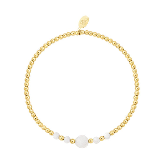 Armband elastiek 5 beads