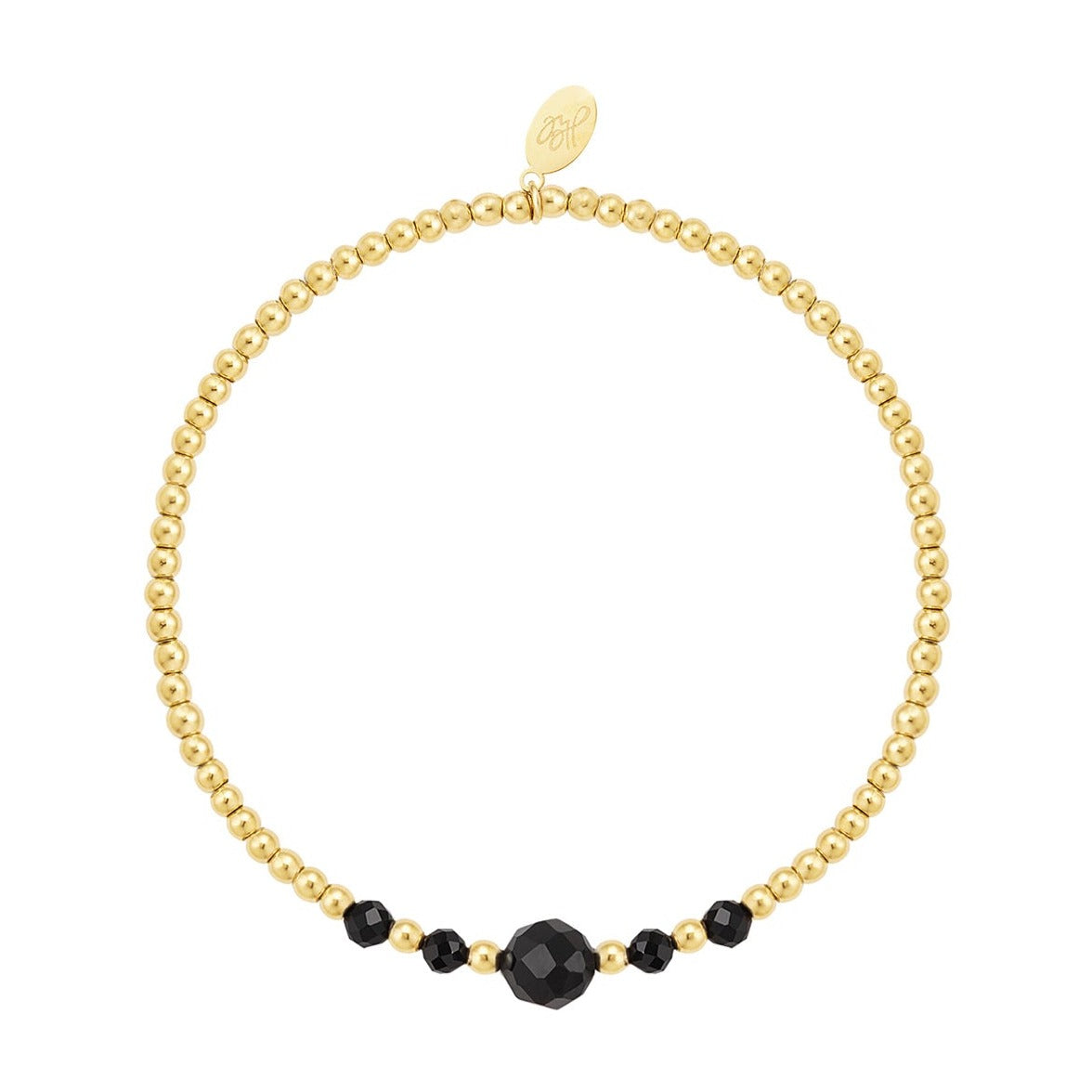 Armband elastiek 5 beads