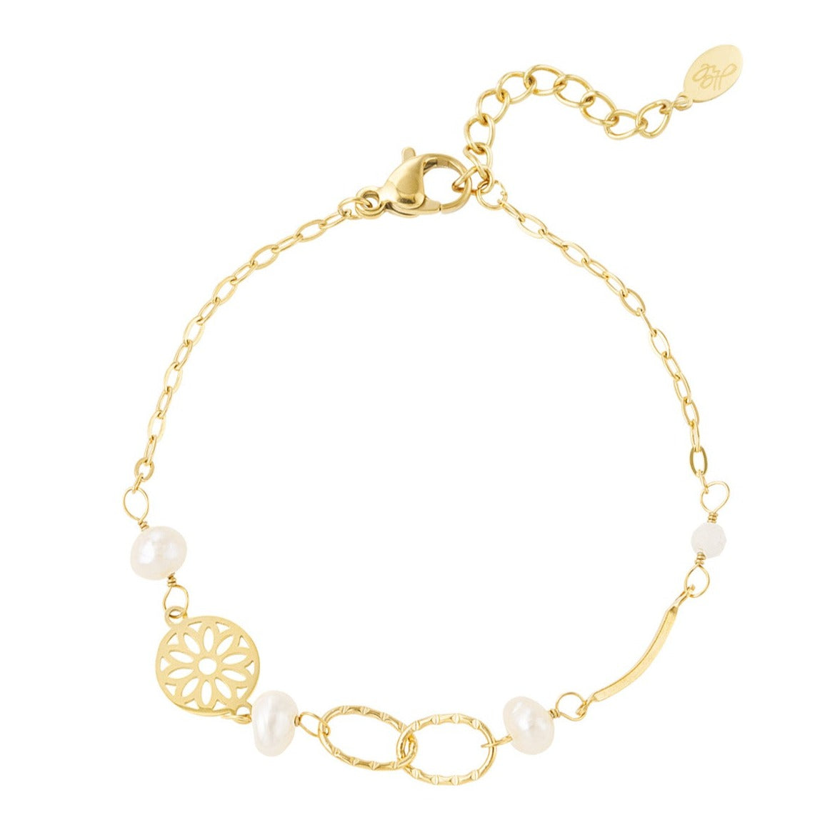Armband linked met parels