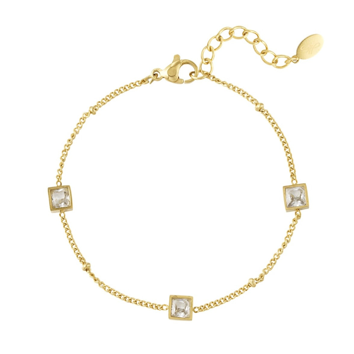 Subtiele armband met steentjes