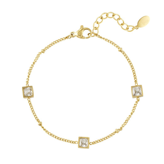 Subtiele armband met steentjes