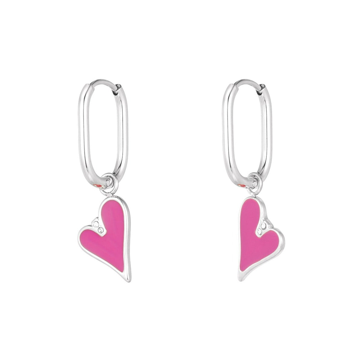 Oorbellen pink heart