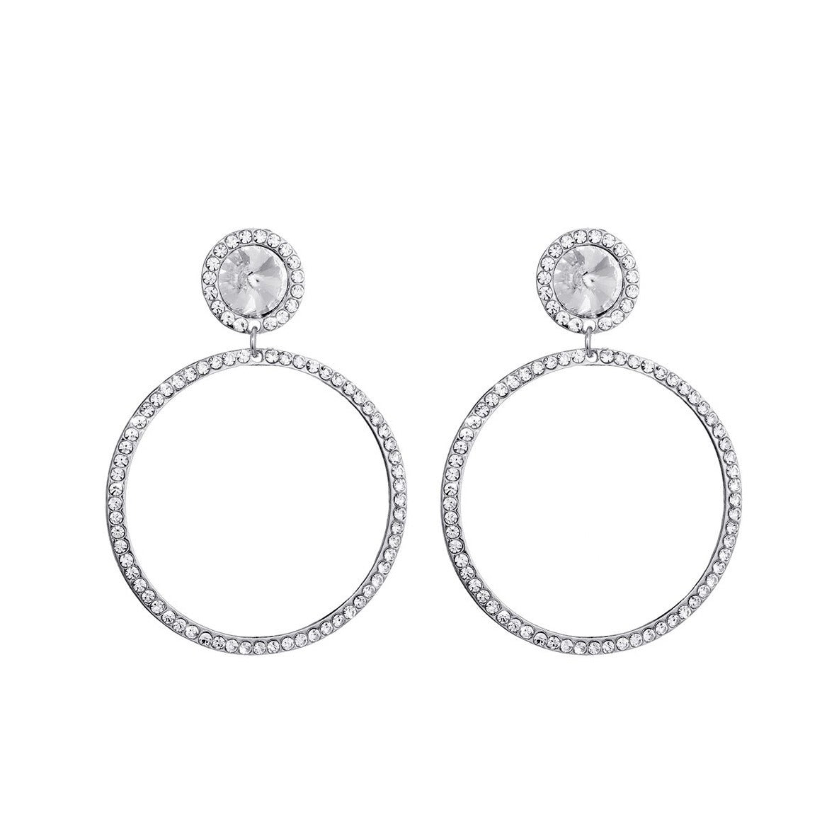 Oorbellen rond strass