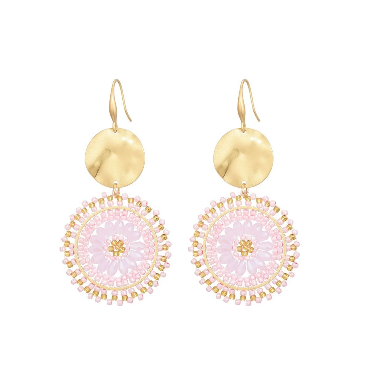 Statement oorbellen goud round