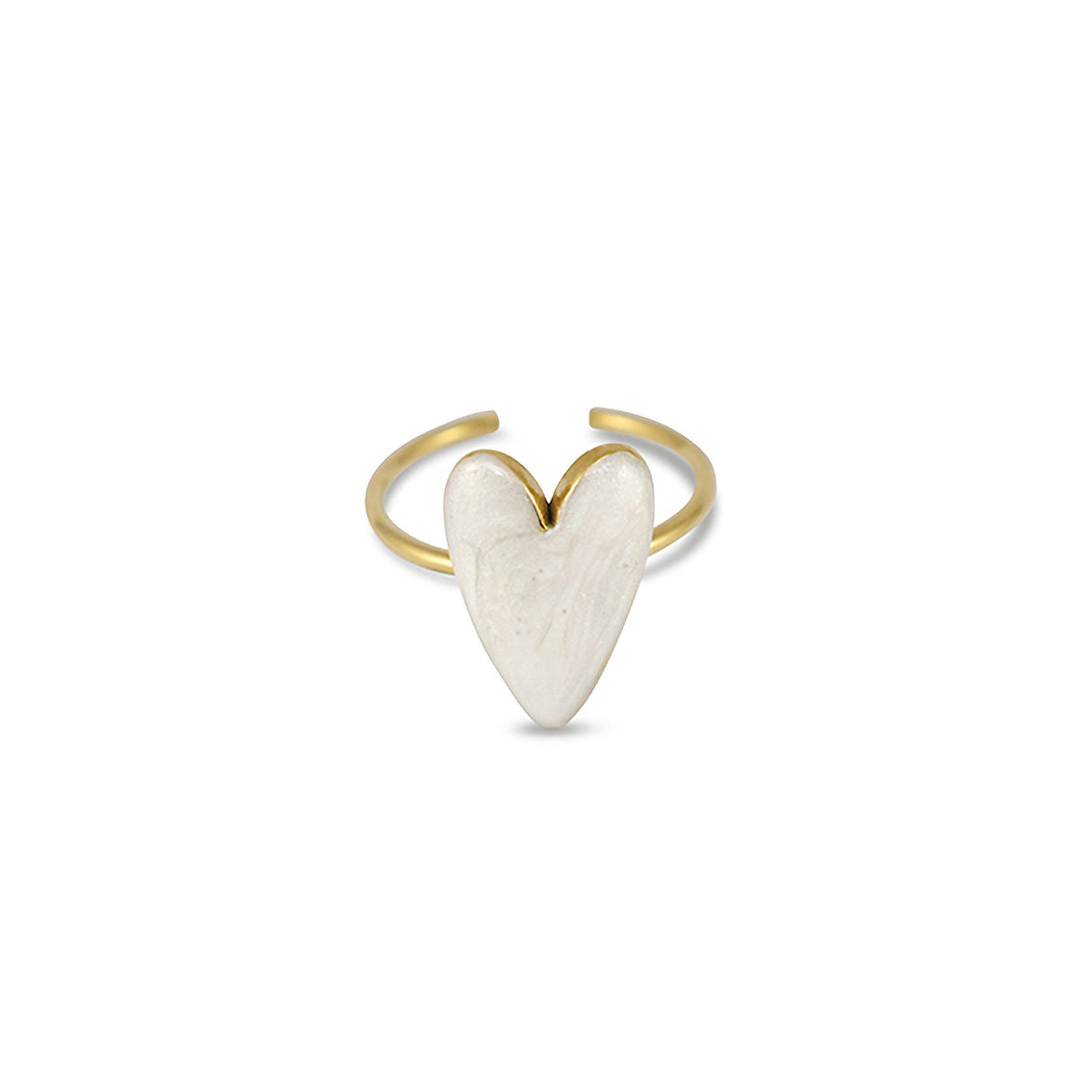 Ring groot wit hart