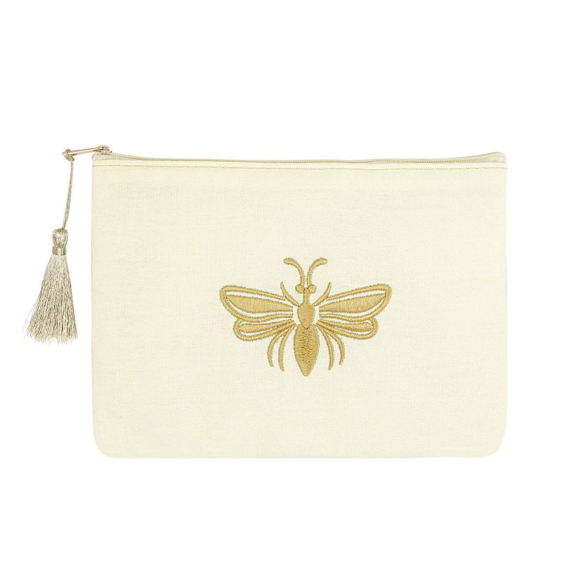 Make-up tas met gouden bij