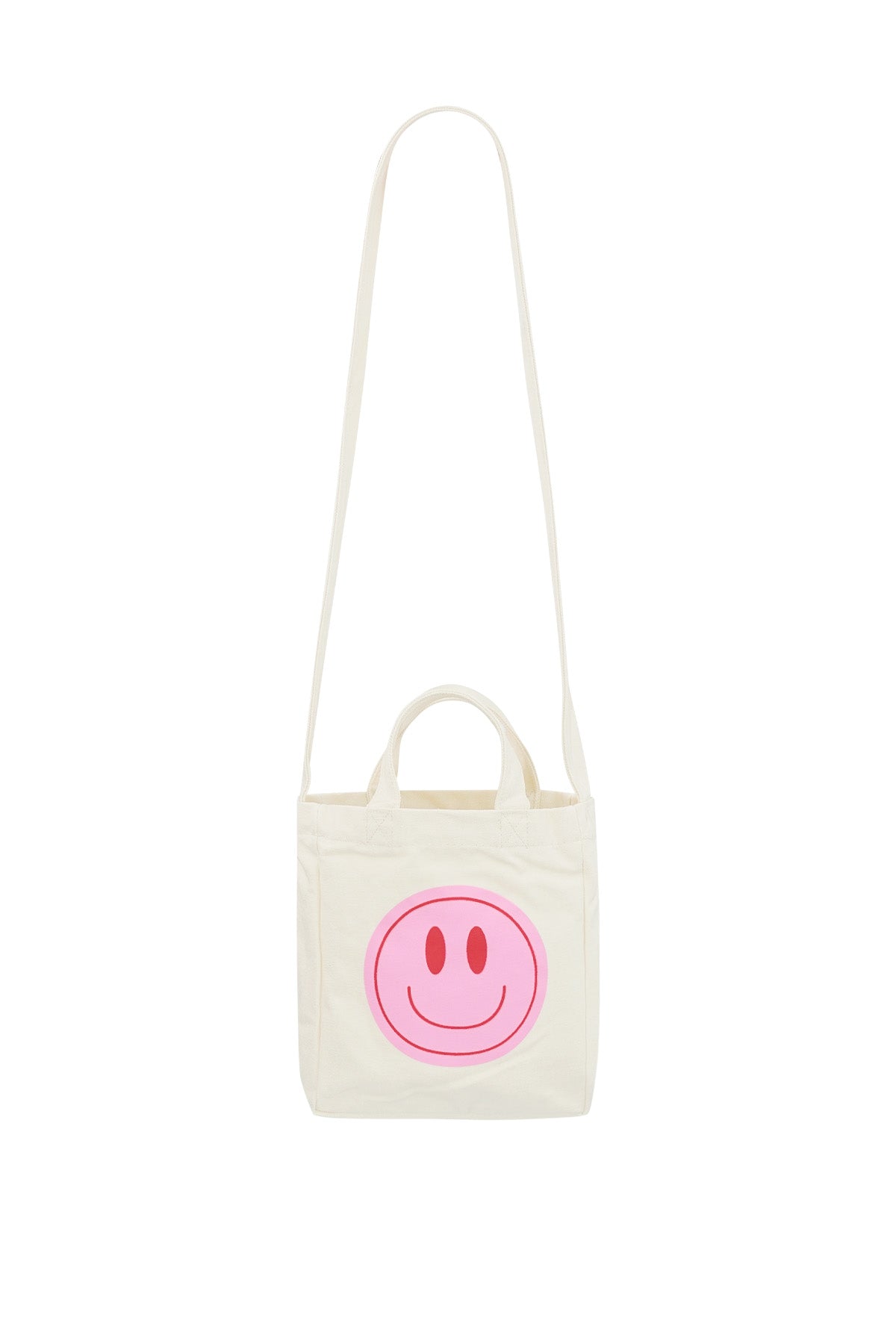 Canvas kleine tas smiley