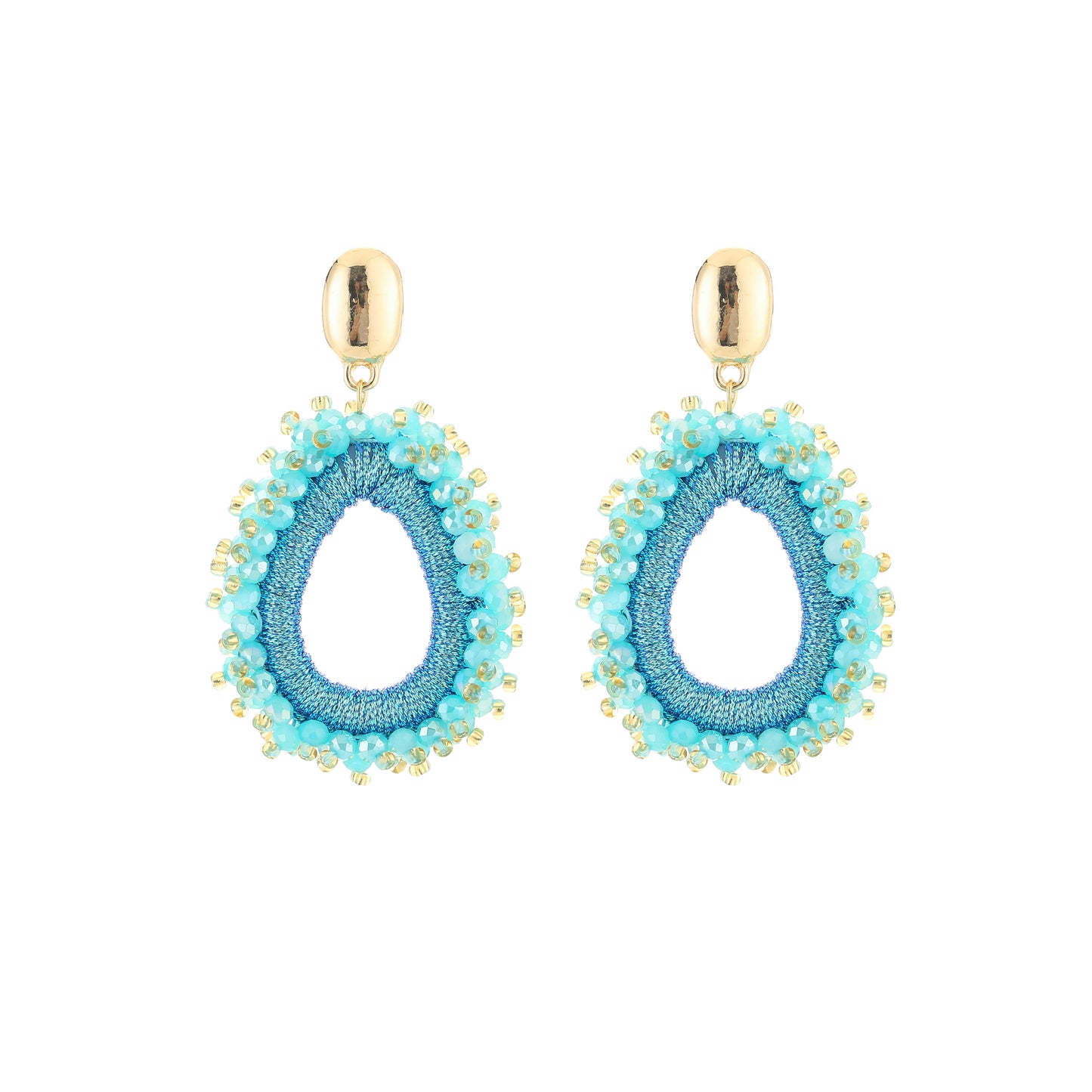 Statement oorbellen beads