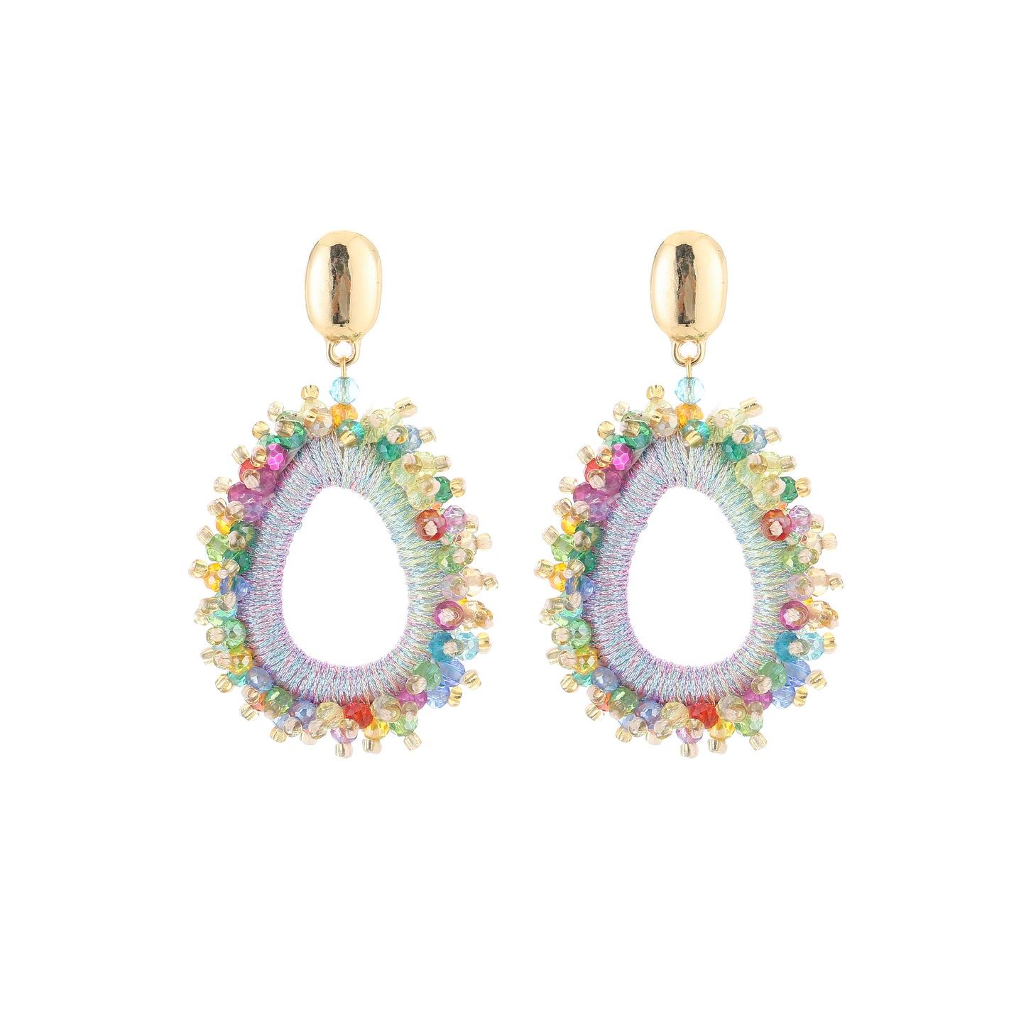 Statement oorbellen beads