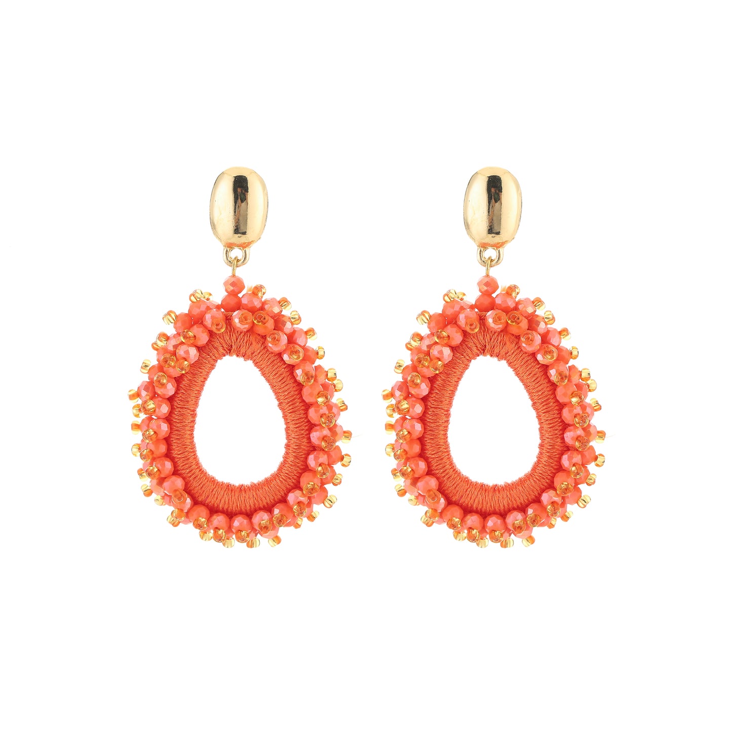 Statement oorbellen beads