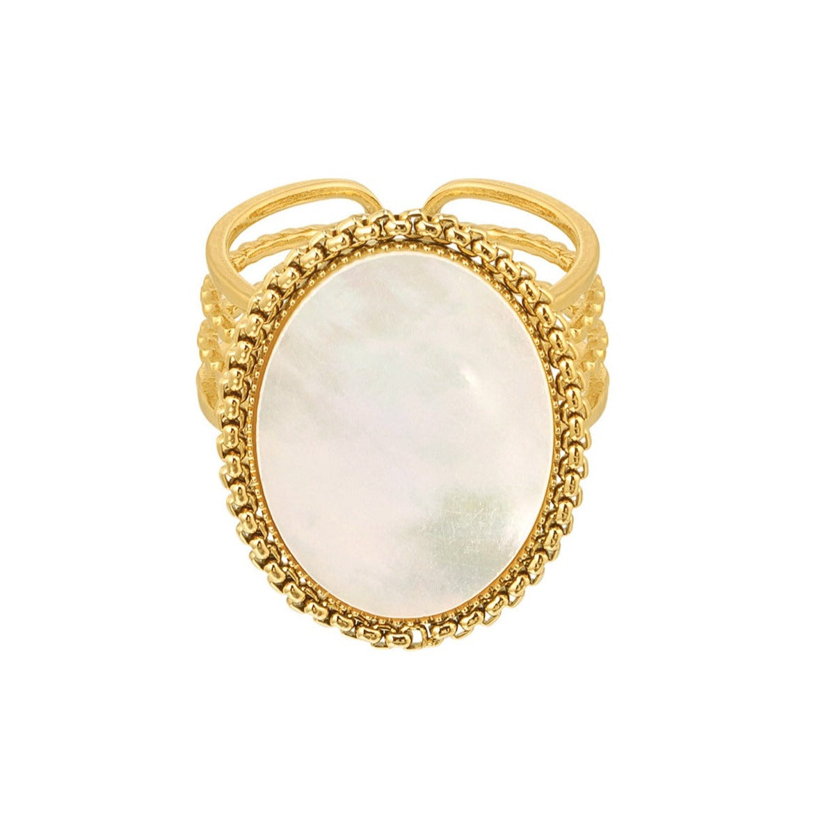 Ring grote steen ovaal