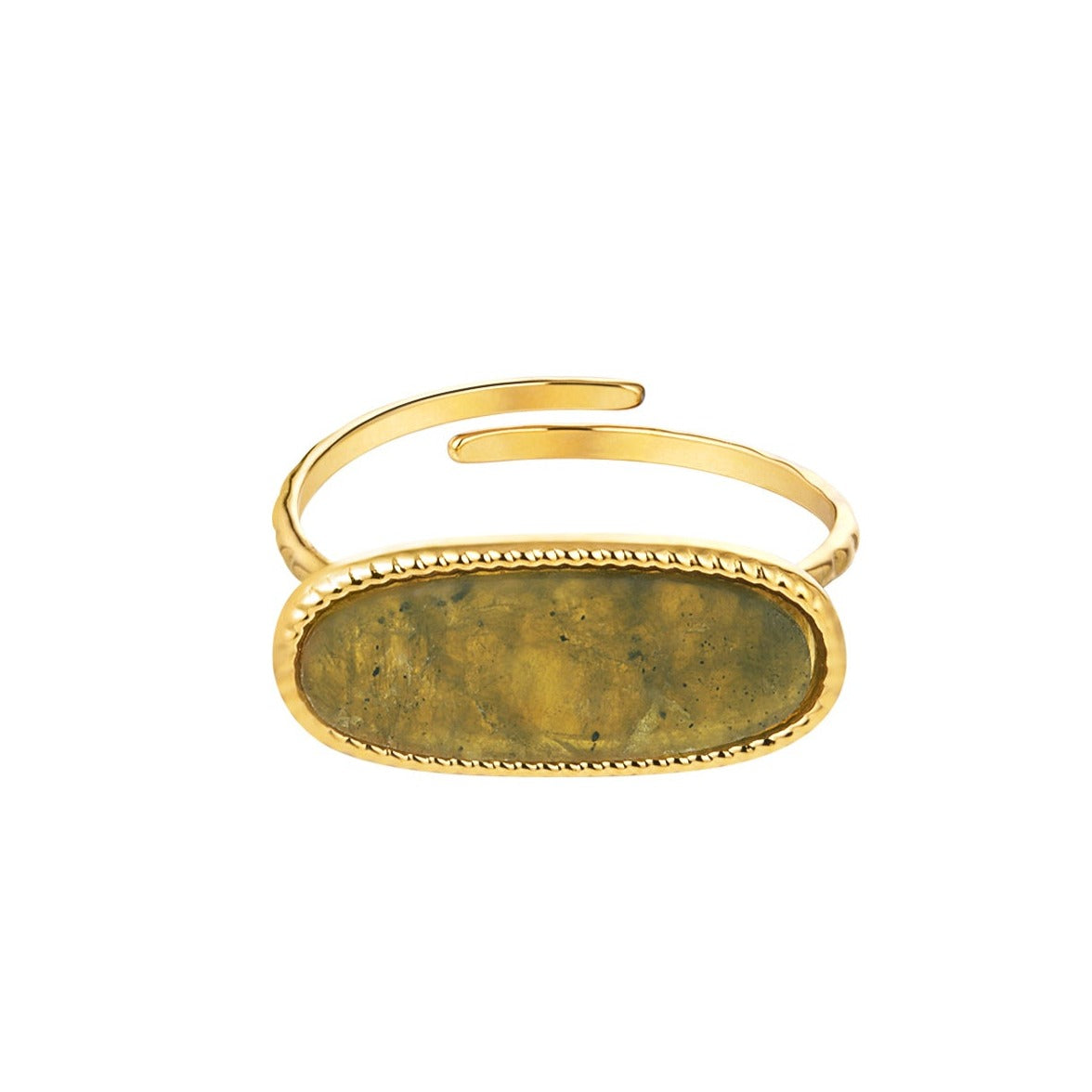 Ring met langwerpige steen