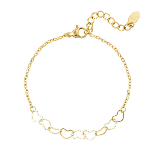 Armband linked hearts