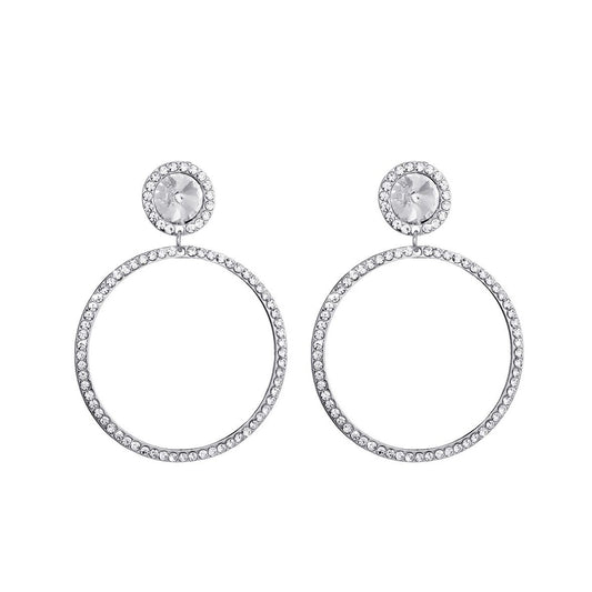 Oorbellen rond strass